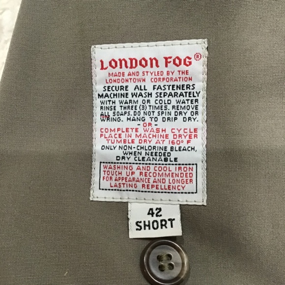 New Without Tags London Fog Men Size 42 Short Westwood Gray Trench Coat Classic - Picture 11 of 12
